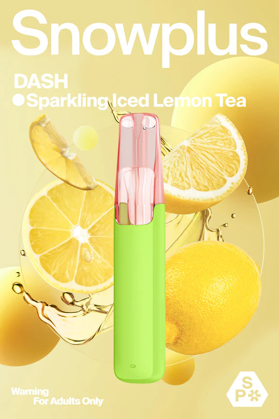 正品雪加鸭嘴兽Snowplus DASH一次性电子烟-手打柠檬茶味