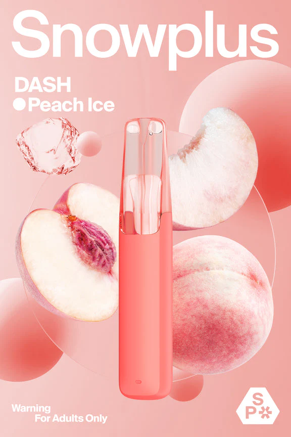 正品雪加鸭嘴兽Snowplus DASH一次性电子烟-水蜜桃冰味