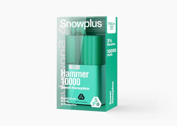 正品雪加大板砖 SnowPlus Hammer 10000口 绿宝甜瓜味